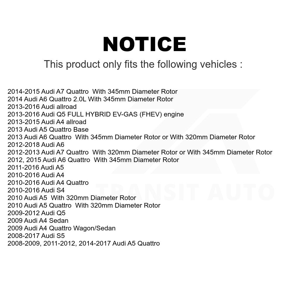 Front Ceramic Disc Brake Pads TEC-1322 For Audi Q5 A4 Quattro A6 A5 S5 S4 A7 allroad