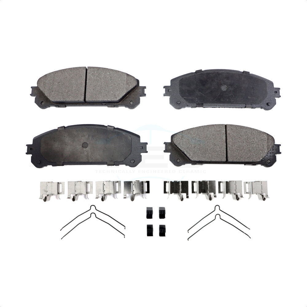 Front Ceramic Disc Brake Pads TEC-1324 For Toyota Highlander Lexus Sienna RX350 NX200t RX450h NX300 RX350L Camry NX300h RX450hL Avalon Subaru bZ4X NX250 NX350 NX350h NX450h+ Solterra RAV4 Prime