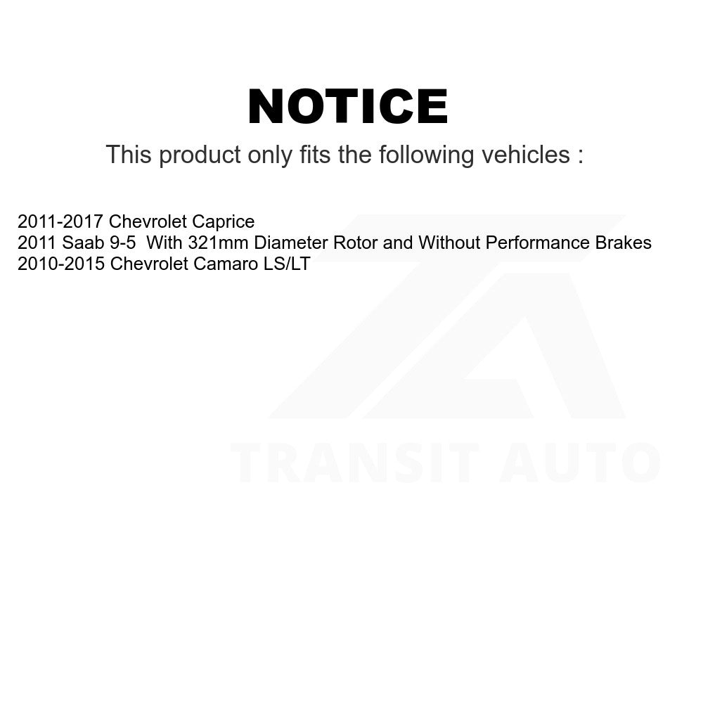 Front Ceramic Disc Brake Pads TEC-1404 For Chevrolet Camaro Caprice Saab 9-5
