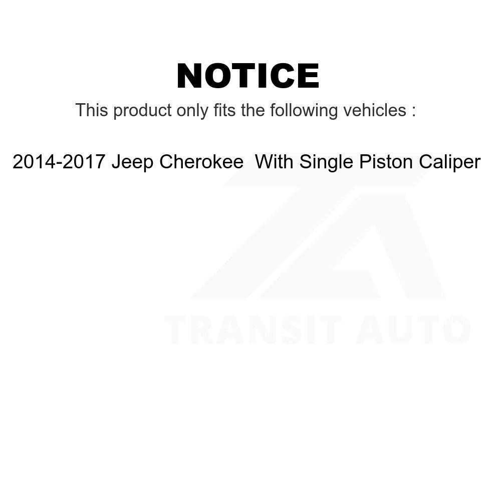 Front Ceramic Disc Brake Pads TEC-1640 For 2014-2017 Jeep Cherokee With Single Piston Caliper