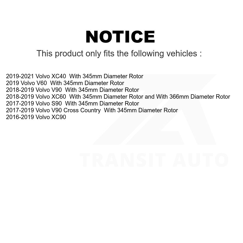 Front Ceramic Disc Brake Pads TEC-1865 For Volvo XC90 XC60 XC40 S90 V90 Cross Country V60