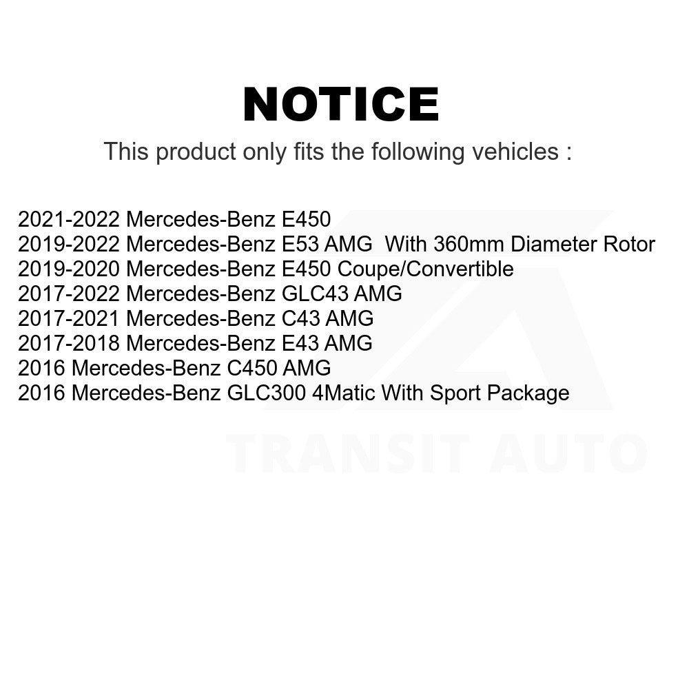 Front Ceramic Disc Brake Pads TEC-1871 For Mercedes-Benz GLC300 C43 AMG E450 GLC43 C450 E43 E53