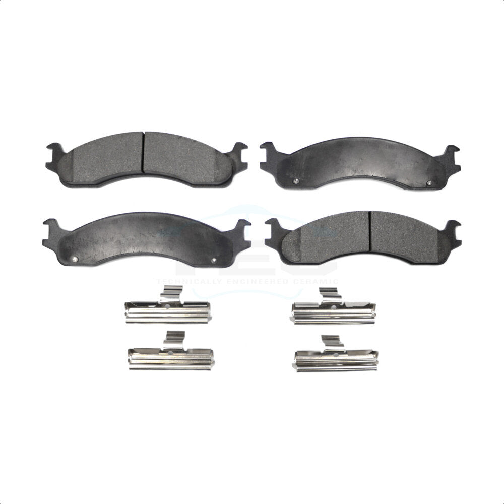 Front Ceramic Disc Brake Pads TEC-655 For Ford Dodge E-350 Super Duty Ram 2500 F-350 E-250 F-250 Econoline HD Club Wagon 3500 Van B3500 E-450 B2500