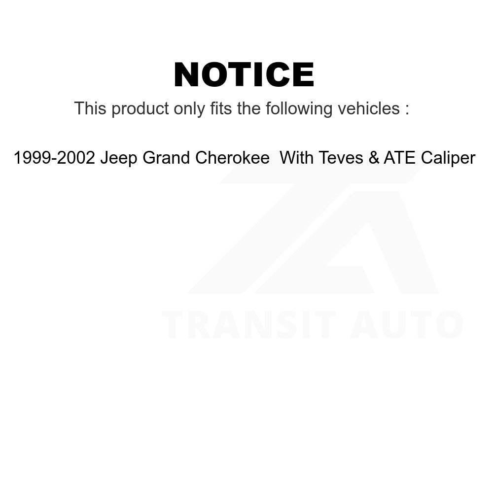 Front Ceramic Disc Brake Pads TEC-790 For 1999-2002 Jeep Grand Cherokee With Teves & ATE Caliper