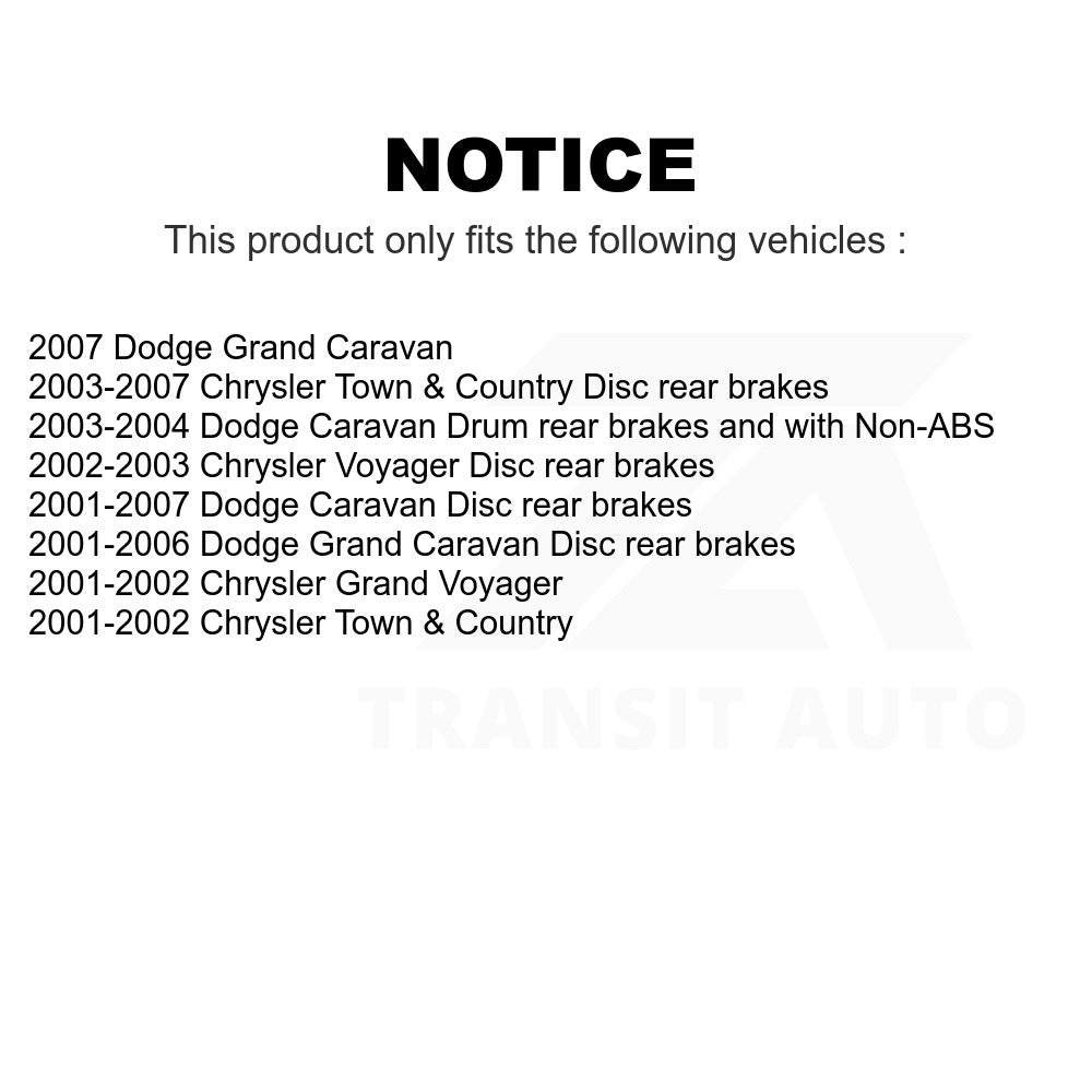 Front Ceramic Disc Brake Pads TEC-857 For Dodge Grand Caravan Chrysler Town & Country Voyager