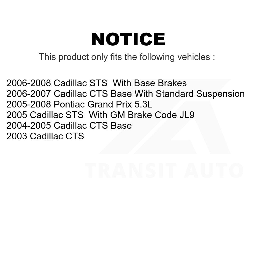Front Ceramic Disc Brake Pads TEC-921 For Cadillac Pontiac Grand Prix CTS STS