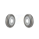 Front Coated Disc Brake Rotors Pair For 2009 Ford F-150 With 6 Lug Wheels KG-100096