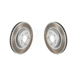 Front Coated Disc Brake Rotors Pair For 2012-2016 Honda CR-V FWD KG-100350