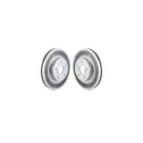 Front Coated Disc Brake Rotors Pair For 2015-2019 Subaru Legacy 2.5L KG-100368