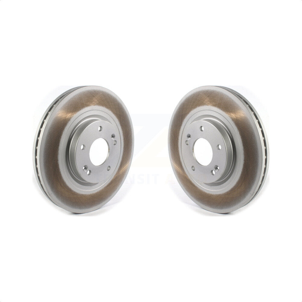 Front Coated Disc Brake Rotors Pair For 2015-2021 Kia Sedona KG-101334