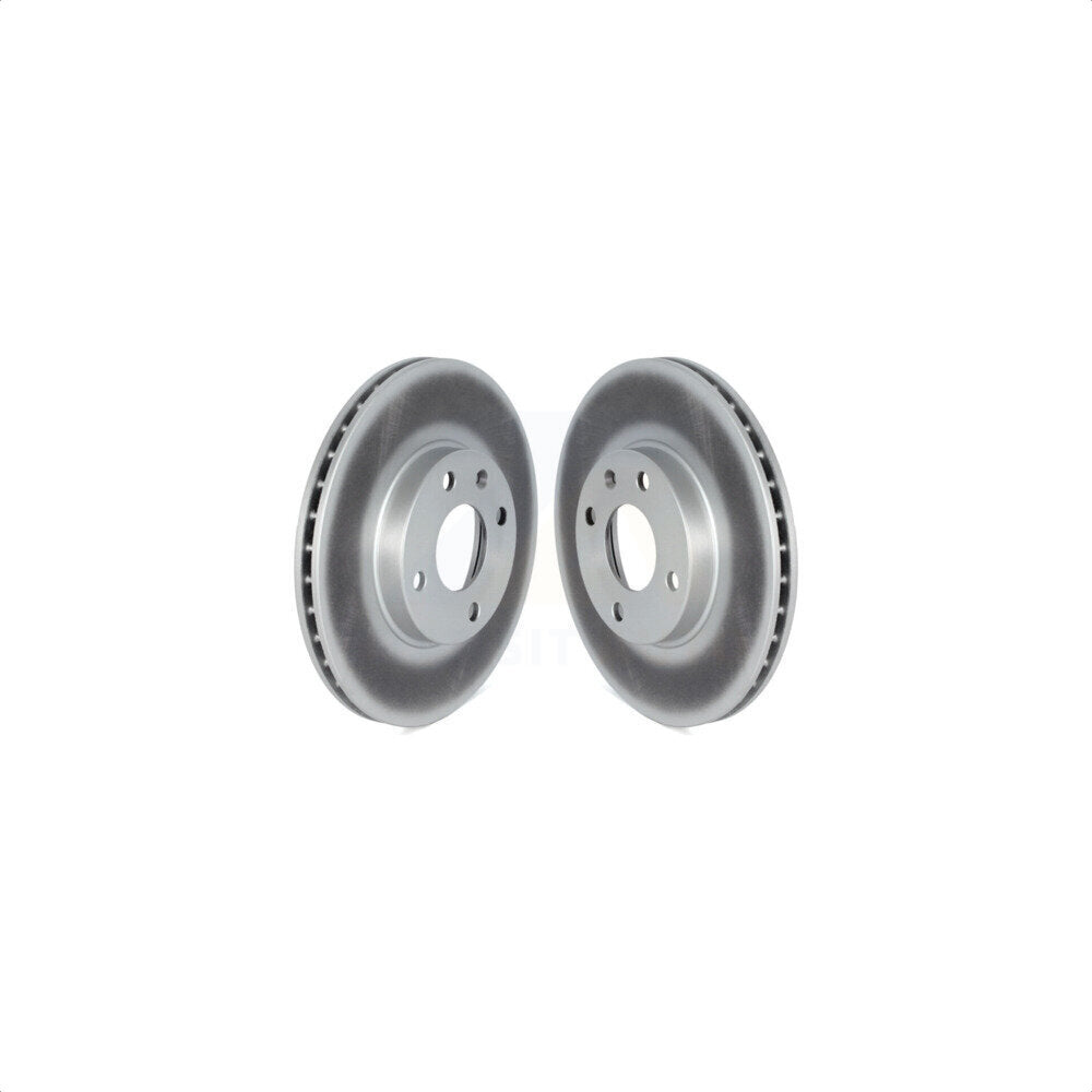 Front Coated Disc Brake Rotors Pair For 2016-2021 Chevrolet Spark KG-101614