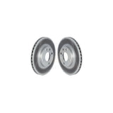 Front Coated Disc Brake Rotors Pair For 2016-2021 Chevrolet Spark KG-101614