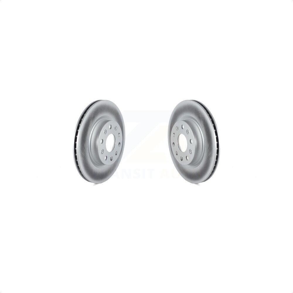 Front Coated Disc Brake Rotors Pair For 2018-2022 Jeep Wrangler Without Heavy Duty Brakes Code BRY KG-101598