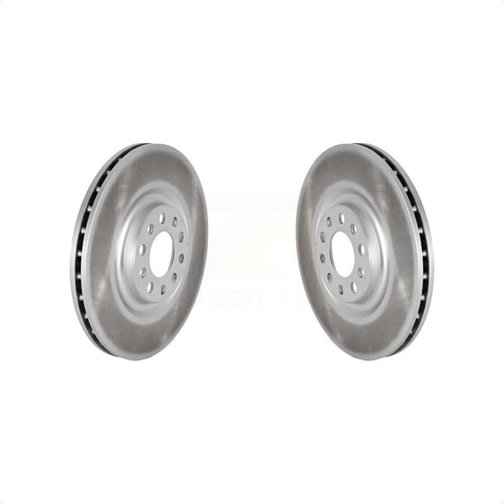 Front Coated Disc Brake Rotors Pair For Alfa Romeo Stelvio Giulia KG-101606