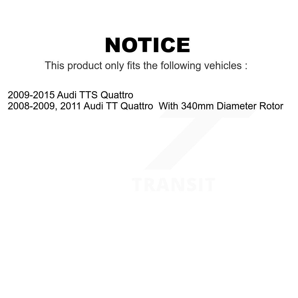 Front Coated Disc Brake Rotors Pair For Audi TT Quattro TTS KG-101324