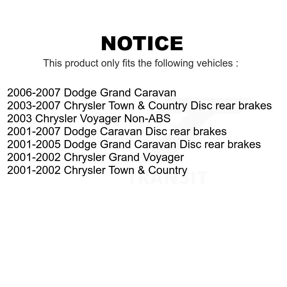 Front Coated Disc Brake Rotors Pair For Dodge Grand Caravan Chrysler Town & Country Voyager KG-100122