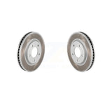 Front Coated Disc Brake Rotors Pair For Dodge Grand Caravan Chrysler Town & Country Voyager KG-100122