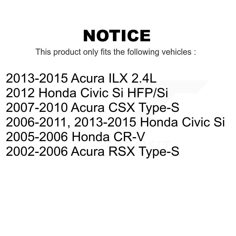 Front Coated Disc Brake Rotors Pair For Honda Civic CR-V Acura RSX ILX CSX KG-100222