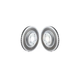Front Coated Disc Brake Rotors Pair For Honda Civic CR-V Acura RSX ILX CSX KG-100222