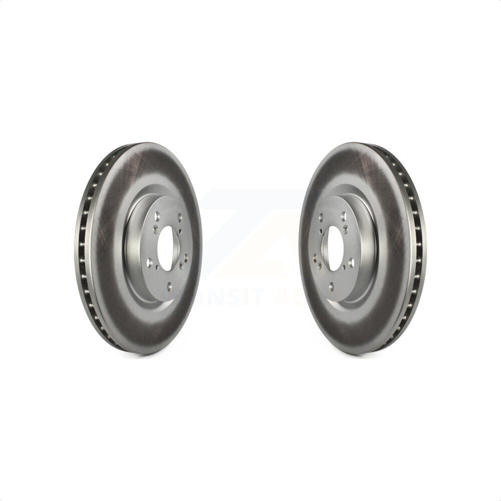 Front Coated Disc Brake Rotors Pair For Honda Pilot Acura MDX RLX ZDX KG-100272