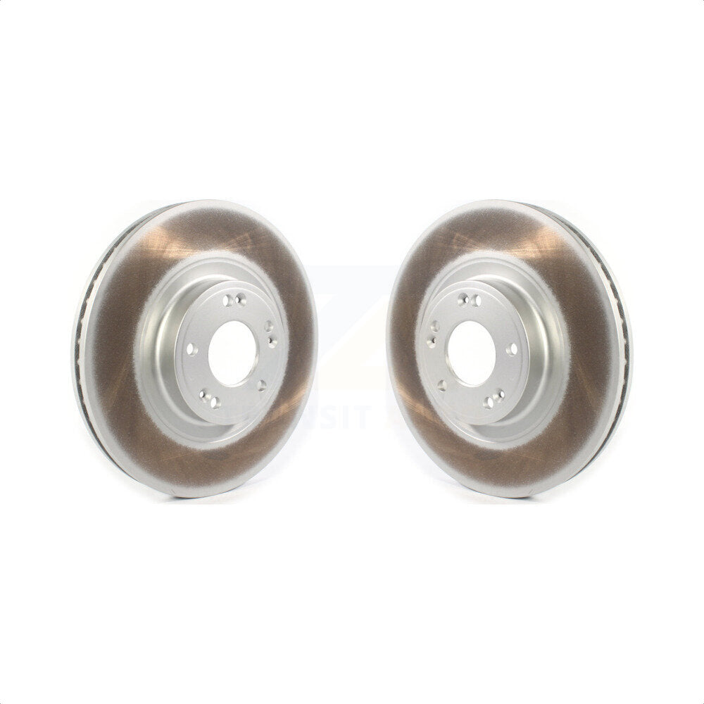 Front Coated Disc Brake Rotors Pair For Hyundai Genesis KG-101323