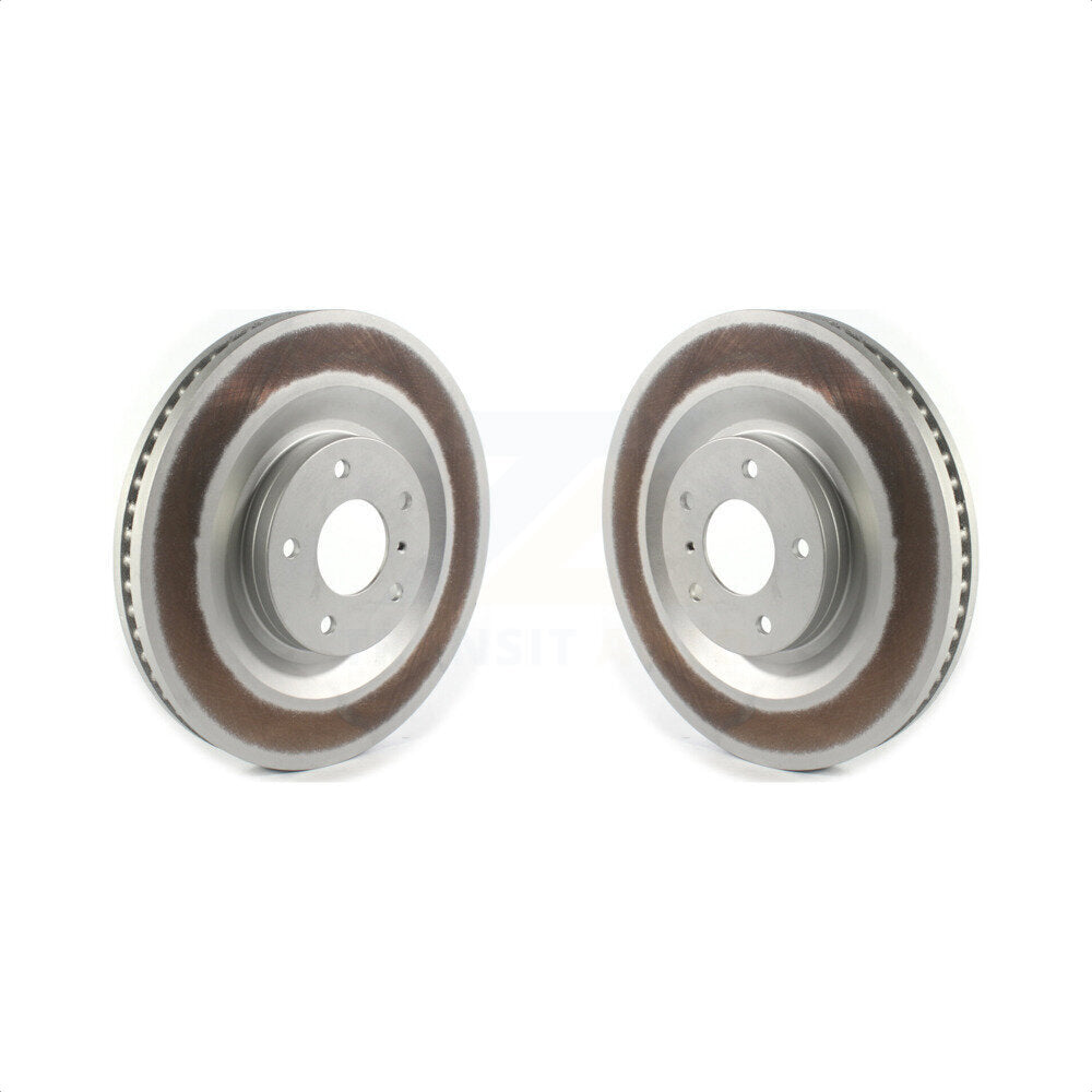 Front Coated Disc Brake Rotors Pair For INFINITI QX50 QX55 KG-101342