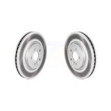 Front Coated Disc Brake Rotors Pair For Jaguar F-Pace Land Rover Range Velar KG-101596