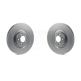 Front Coated Disc Brake Rotors Pair For Jaguar XF XJ S-Type XK XKR XJR Super V8 KG-100295
