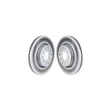 Front Coated Disc Brake Rotors Pair For Jeep Wrangler Gladiator KG-101599