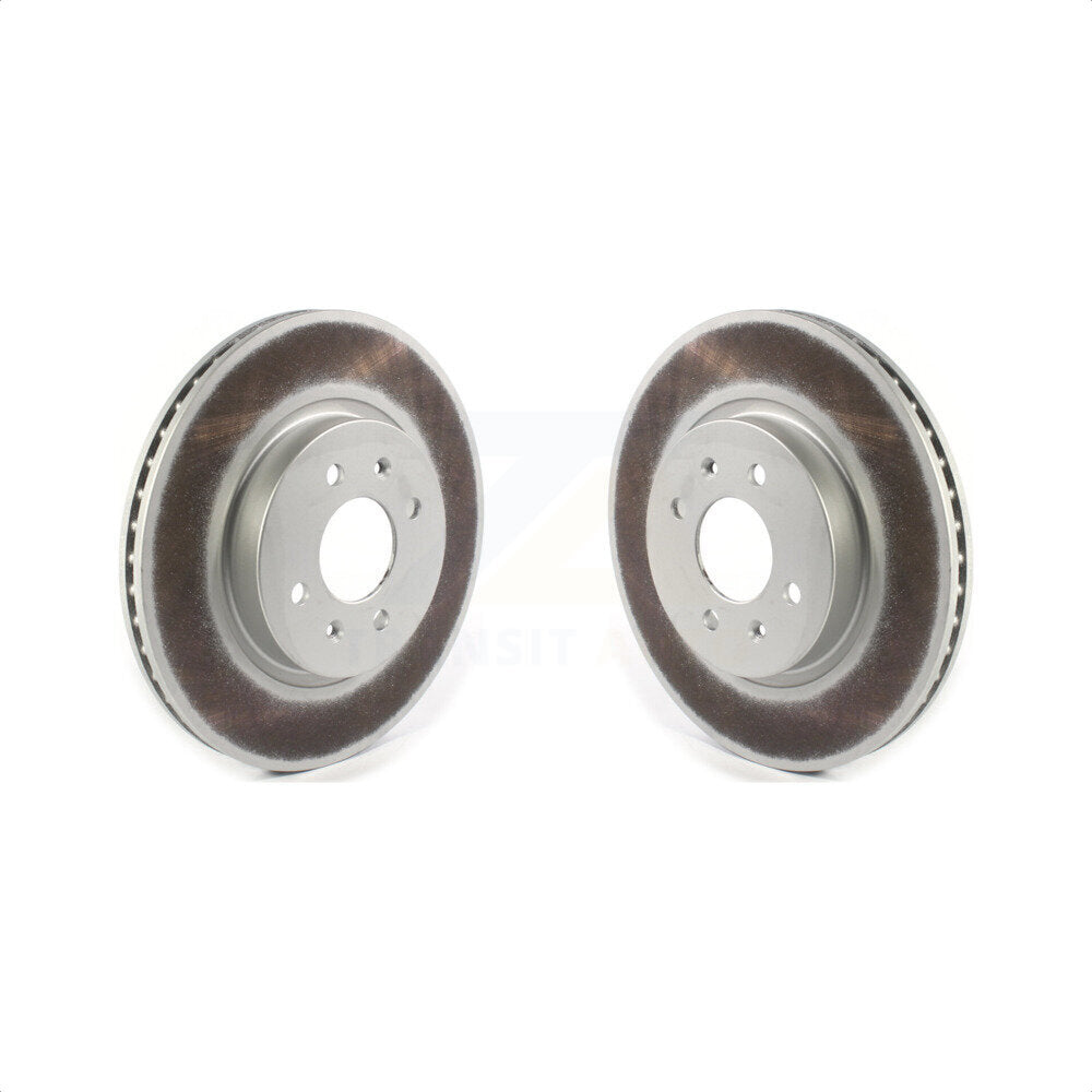 Front Coated Disc Brake Rotors Pair For Kia Rio Hyundai Accent KG-101326