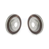 Front Coated Disc Brake Rotors Pair For Kia Rio Hyundai Accent KG-101326