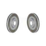 Front Coated Disc Brake Rotors Pair For Kia Telluride Hyundai Palisade KG-101624