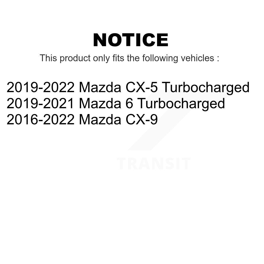 Front Coated Disc Brake Rotors Pair For Mazda CX-5 CX-9 6 KG-101337