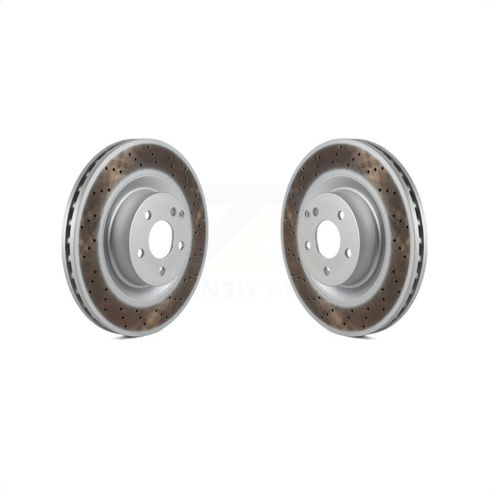 Front Coated Disc Brake Rotors Pair For Mercedes-Benz S550 SL550 CL550 S600 S400 S350 CL600 S450 KG-100309