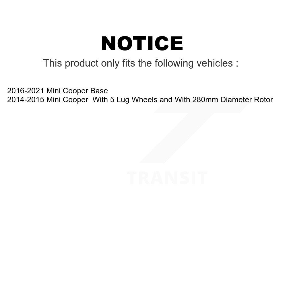Front Coated Disc Brake Rotors Pair For Mini Cooper KG-100372
