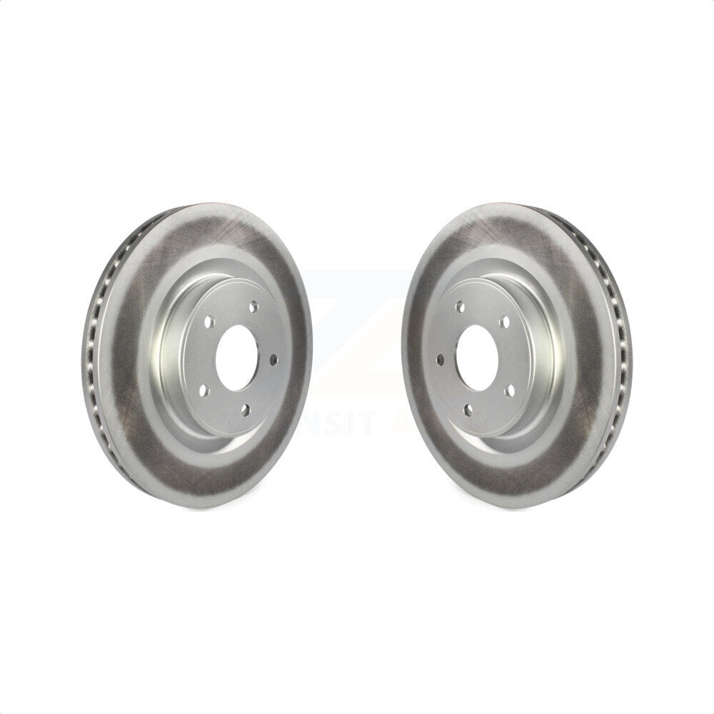 Front Coated Disc Brake Rotors Pair For Nissan INFINITI Pathfinder Murano QX60 Q50 JX35 QX50 Q60 Z KG-100353
