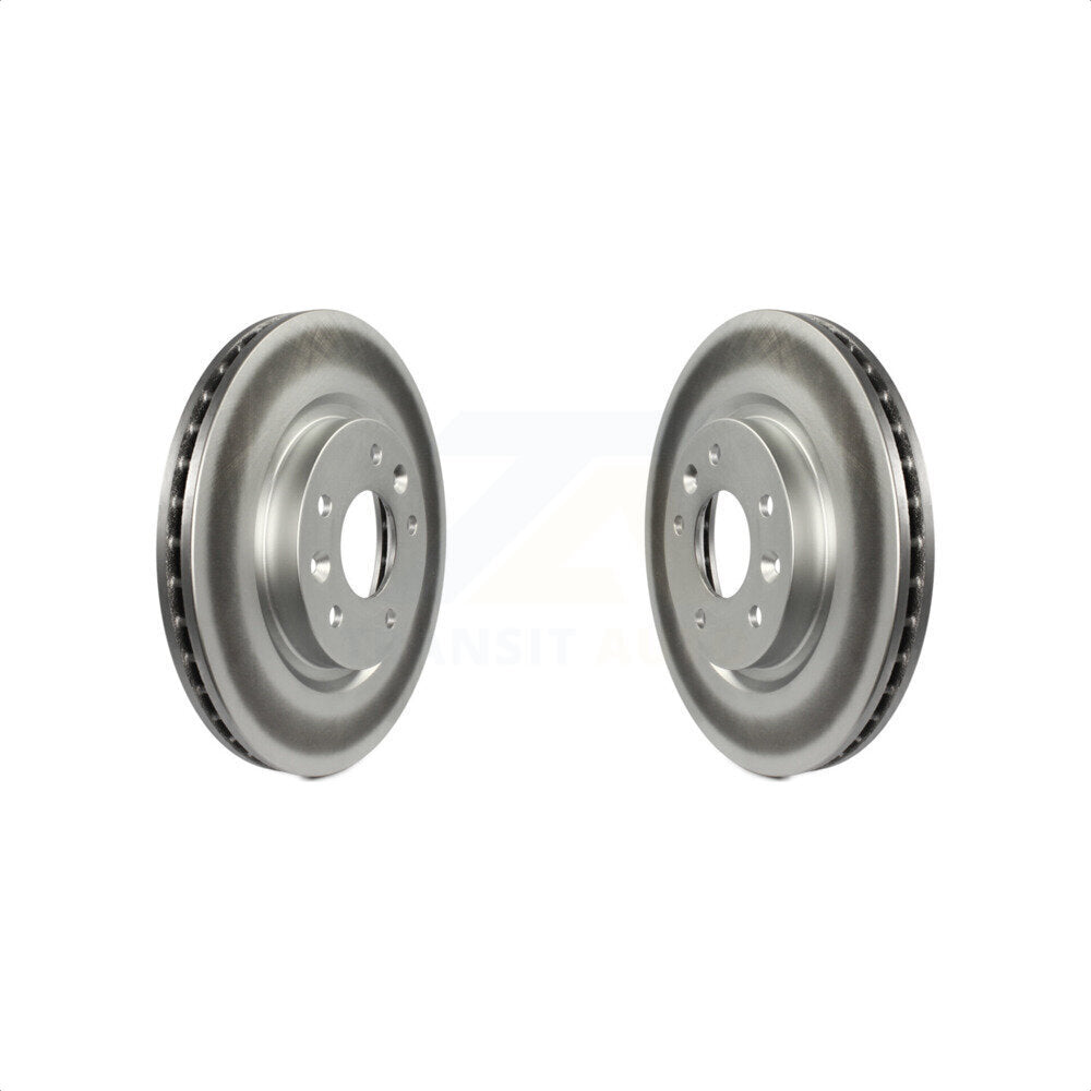 Front Coated Disc Brake Rotors Pair For Nissan Rogue Sport LEAF Qashqai KG-100362