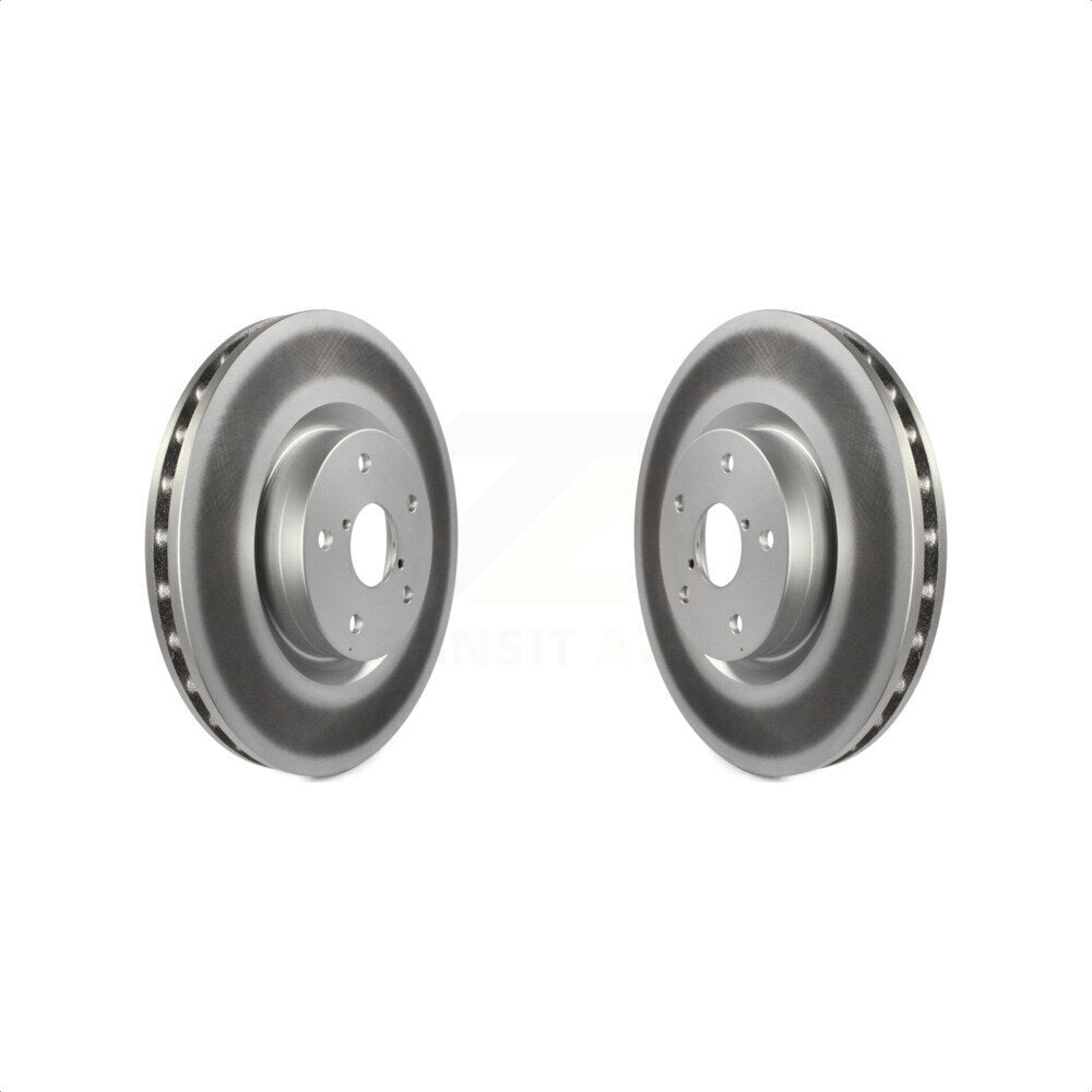 Front Coated Disc Brake Rotors Pair For Subaru Impreza WRX STI KG-100234
