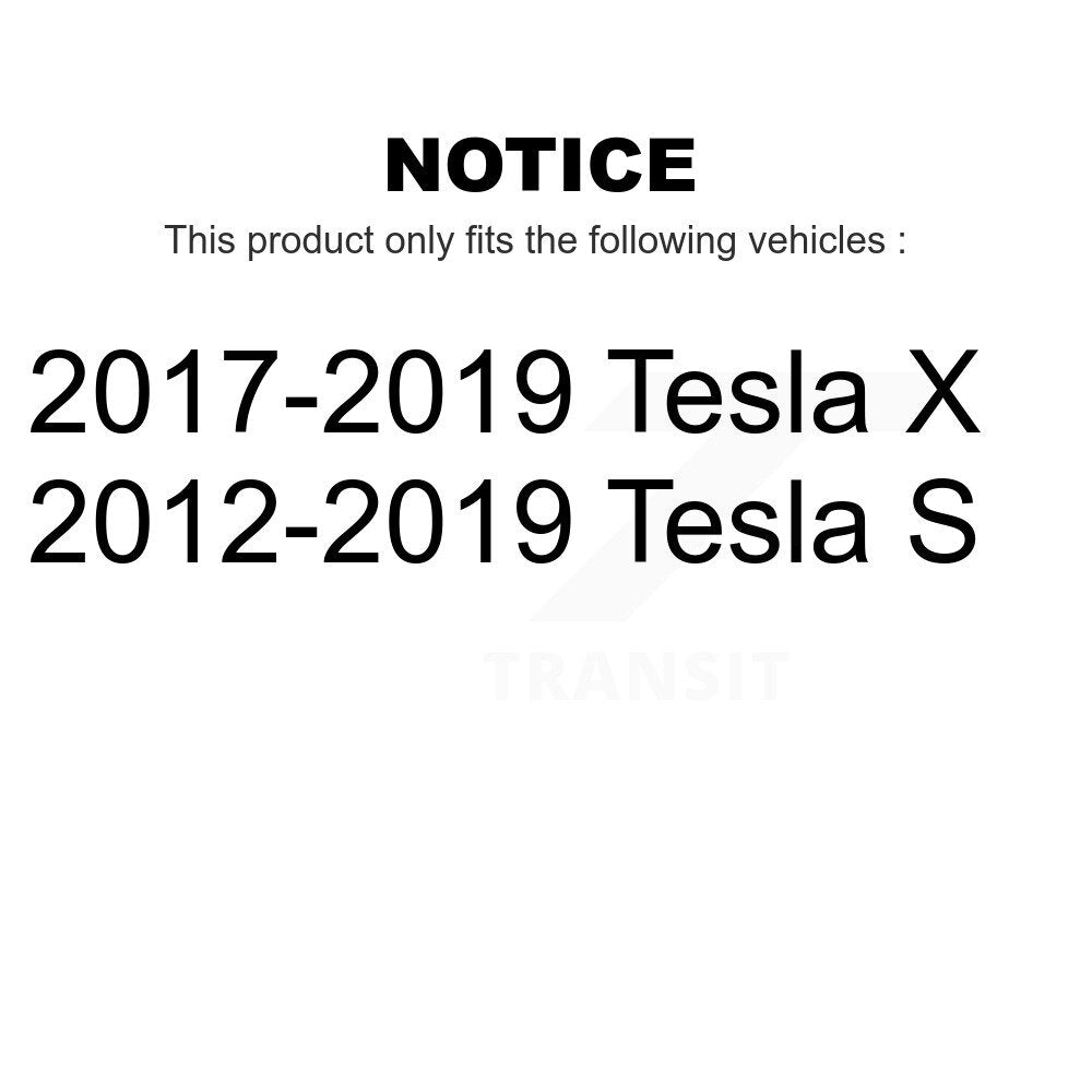 Front Coated Disc Brake Rotors Pair For Tesla S X KG-101718
