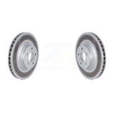 Front Coated Disc Brake Rotors Pair For Tesla S X KG-101718