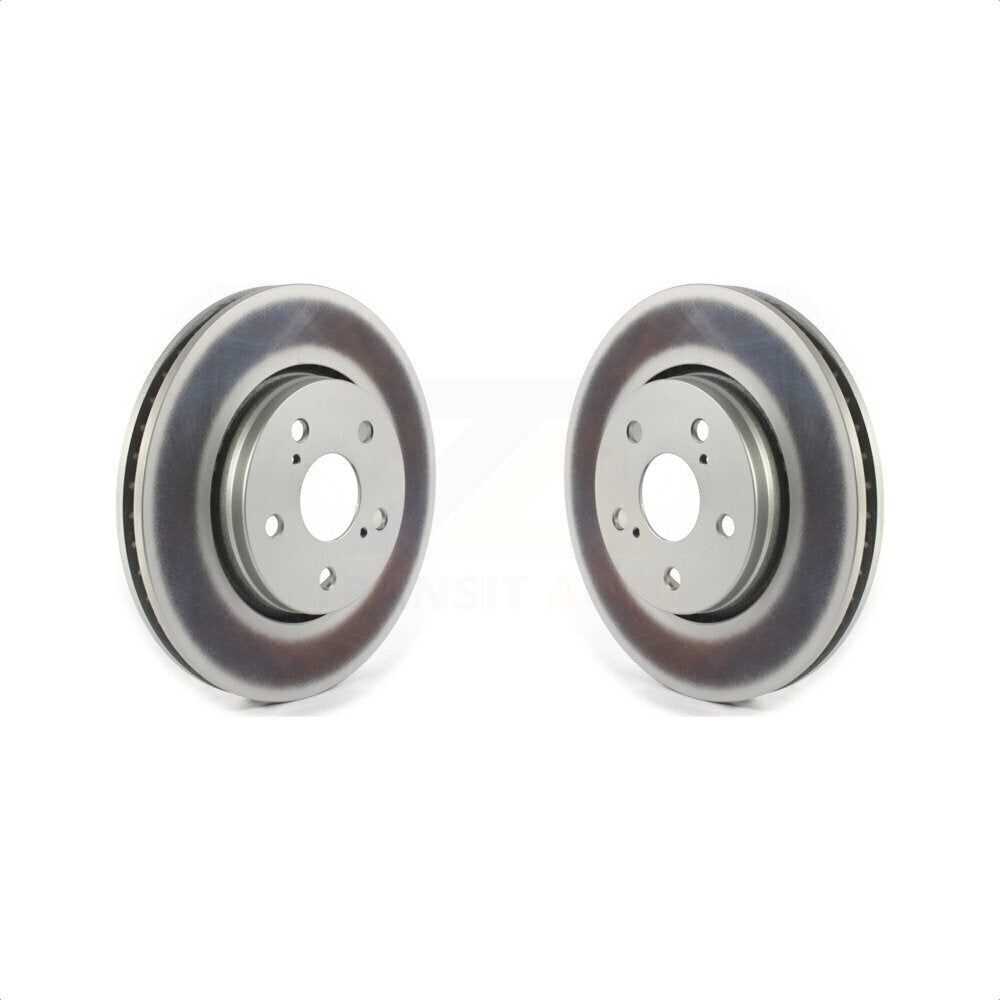 Front Coated Disc Brake Rotors Pair For Toyota C-HR KG-101347