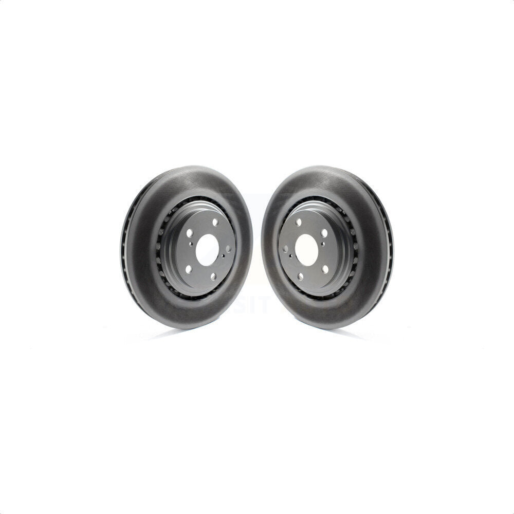 Front Coated Disc Brake Rotors Pair For Toyota Highlander Sienna Lexus RX350 NX200t NX300 RX450h NX300h KG-100290
