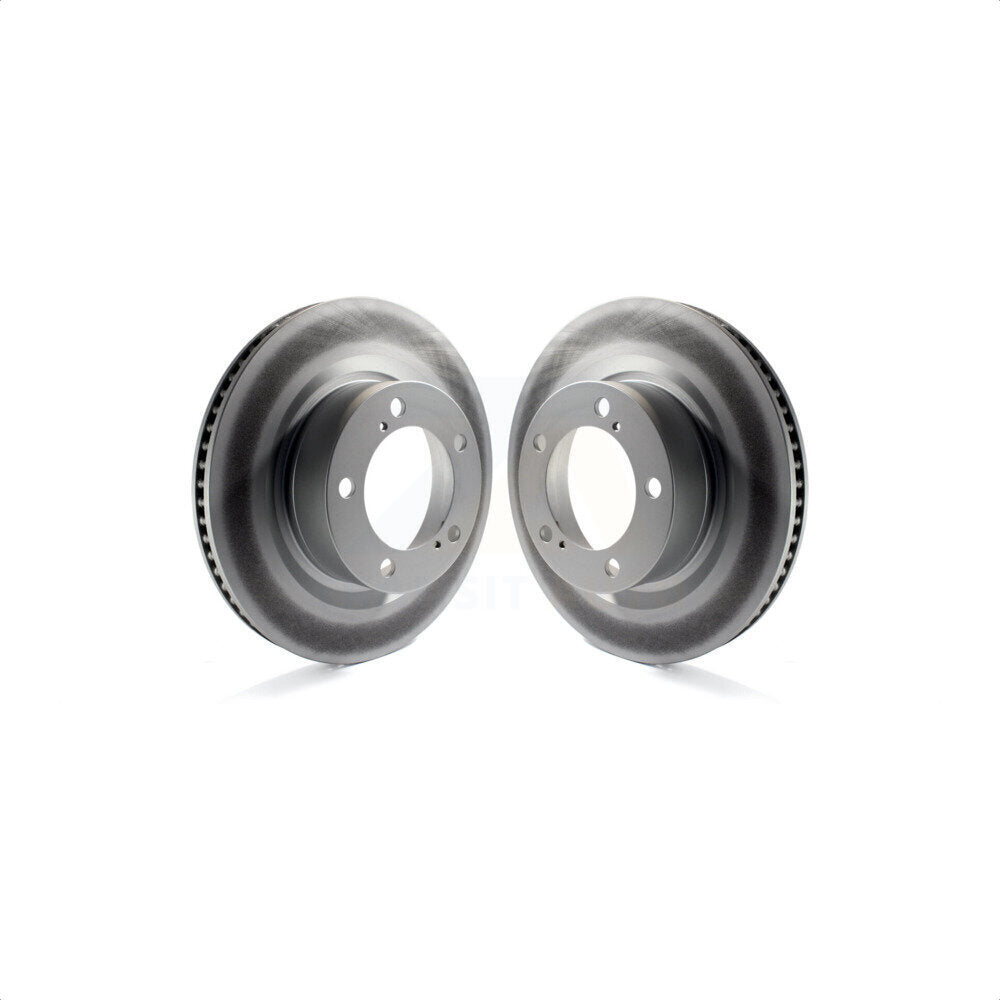 Front Coated Disc Brake Rotors Pair For Toyota Tundra Sequoia Lexus LX570 Land Cruiser KG-100277
