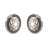 Front Coated Disc Brake Rotors Pair For Volkswagen CC Passat KG-101325