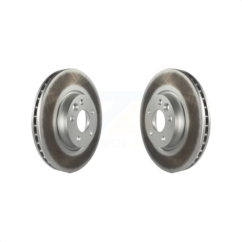 Front Coated Disc Brake Rotors Pair For Volvo S60 Land Rover Range Evoque XC70 S80 V60 V70 KG-100306