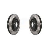 Front Coated Drilled Slotted Disc Brake Rotors Pair For Acura MDX TLX KD-100092