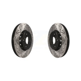 Front Coated Drilled Slotted Disc Brake Rotors Pair For Acura RDX ILX KD-100087