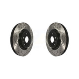 Front Coated Drilled Slotted Disc Brake Rotors Pair For Chevrolet Camaro Buick Regal Pontiac G8 SS KD-100005