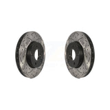 Front Coated Drilled Slotted Disc Brake Rotors Pair For Ford Focus C-Max KD-100017