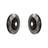 Front Coated Drilled Slotted Disc Brake Rotors Pair For Ford Mustang KD-100012